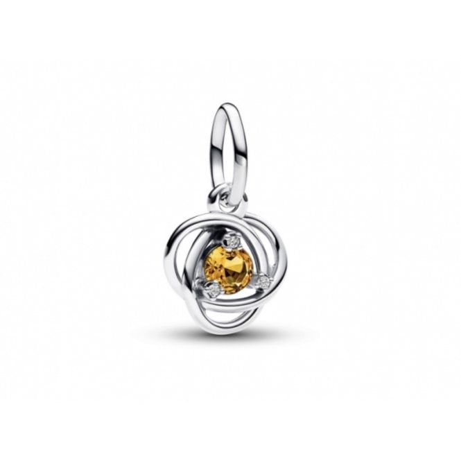 PANDORA November Birthstone Eternity Circle Dangle Charm