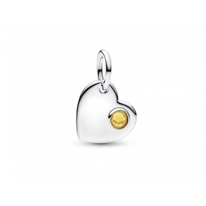 PANDORA November Heart Dangle Charm