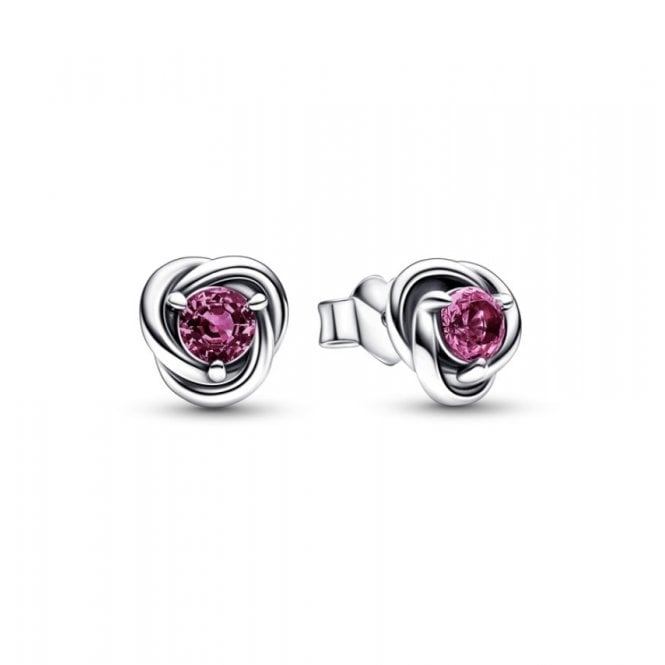 PANDORA October Birthstone Eternity Circle Stud Earrings