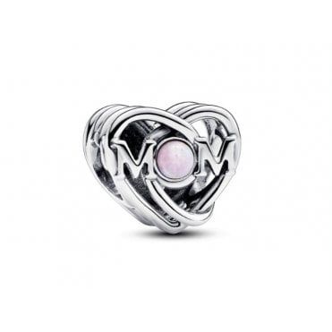 Openwork Mum & Heart Charm