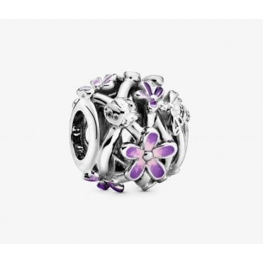Openwork Purple Daisy Charm