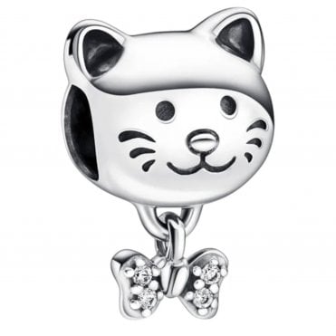 Pet Cat & Bow Charm