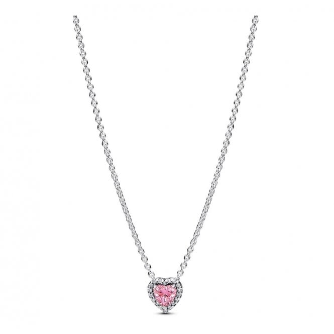 PANDORA Pink Elevated Heart Necklace