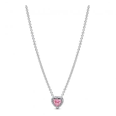Pandora Pink Elevated Heart Necklace