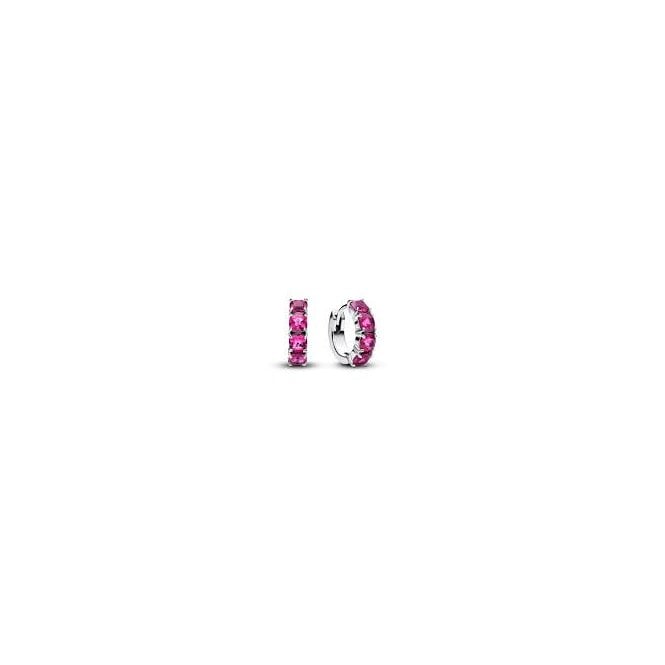 PANDORA Pink Hoop Earrings