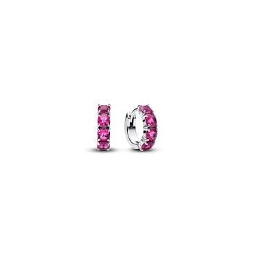 Pink Hoop Earrings