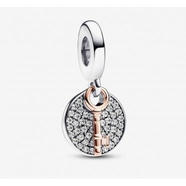 Rose Gold Plated Key to Happiness Dangle Charm