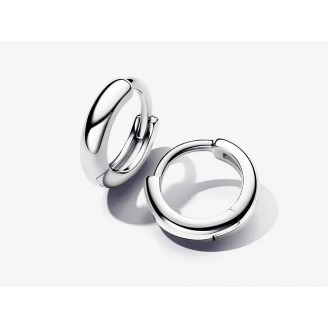 PANDORA Round Huggie Hoop Earrings