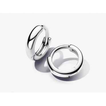 Pandora Round Huggie Hoop Earrings