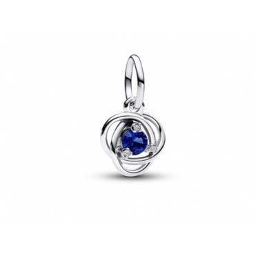 September Birthstone Eternity Circle Dangle Charm