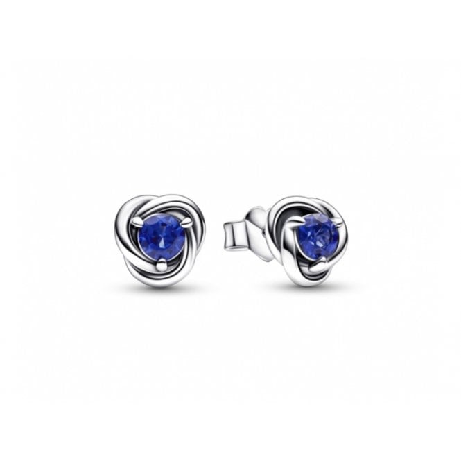 PANDORA September Birthstone Eternity Circle Stud Earrings