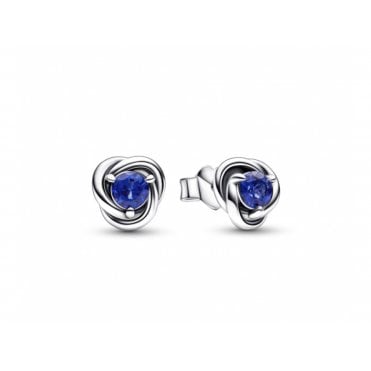 September Birthstone Eternity Circle Stud Earrings