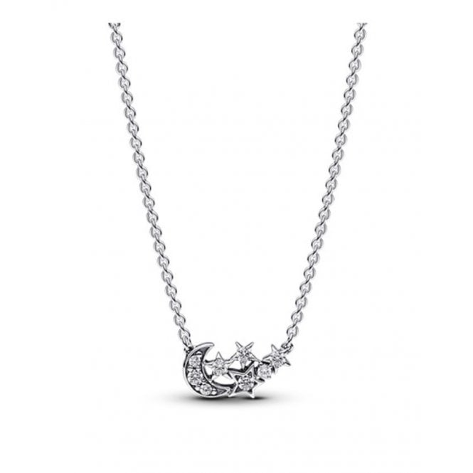 PANDORA Sparkling Moon & Star Collier Necklace