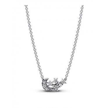 Pandora Sparkling Moon & Star Collier Necklace