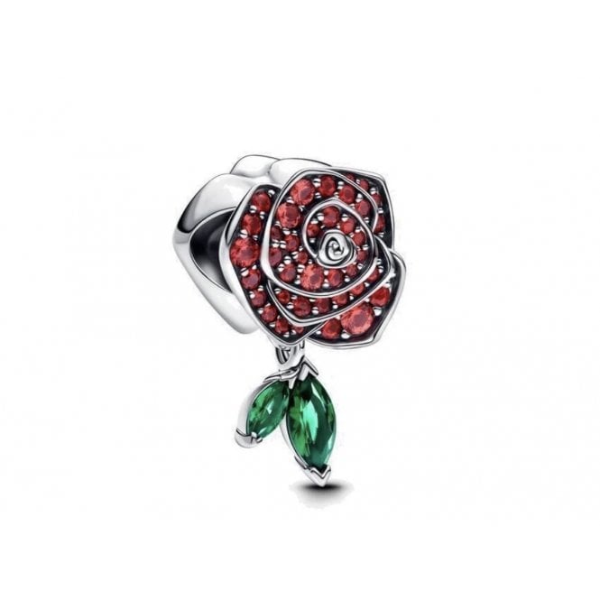 PANDORA Sparkling Rose in Bloom Charm