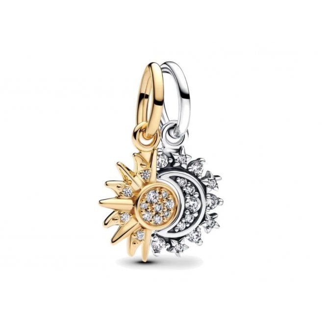 PANDORA Splittable Sun & Moon Dangle Charm
