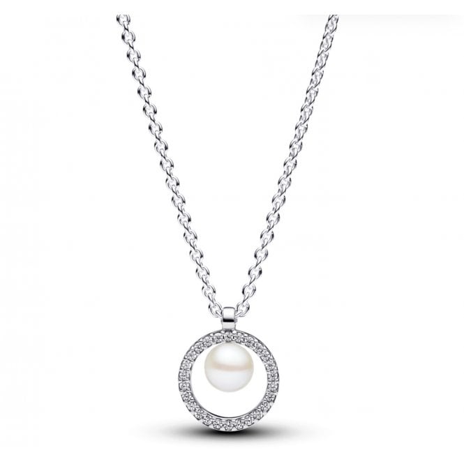 PANDORA Treated Freshwater Cultured Pearl & Pavé Collier Necklace