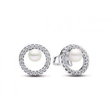 Pandora Treated Freshwater Cultured Pearl & Pavé Collier Necklace