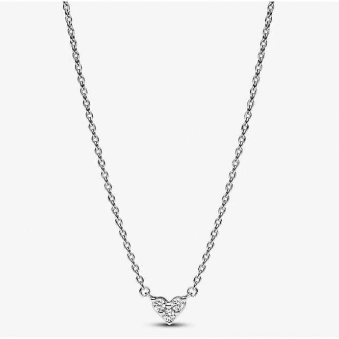 PANDORA Triple Stone Heart Collier Necklace