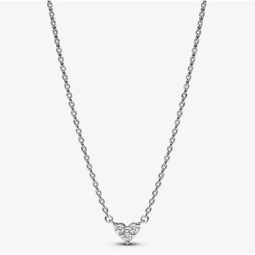 Pandora Triple Stone Heart Collier Necklace