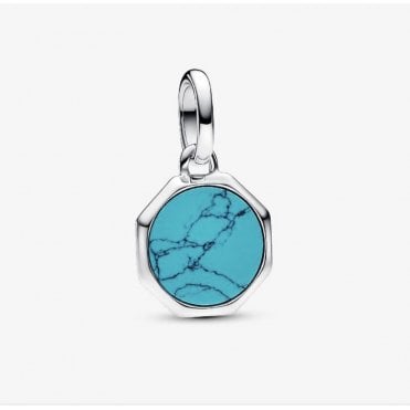 Turquoise Engravable Mini Medallion Charm