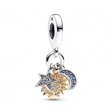 Two-tone Celestial Triple Dangle Charm