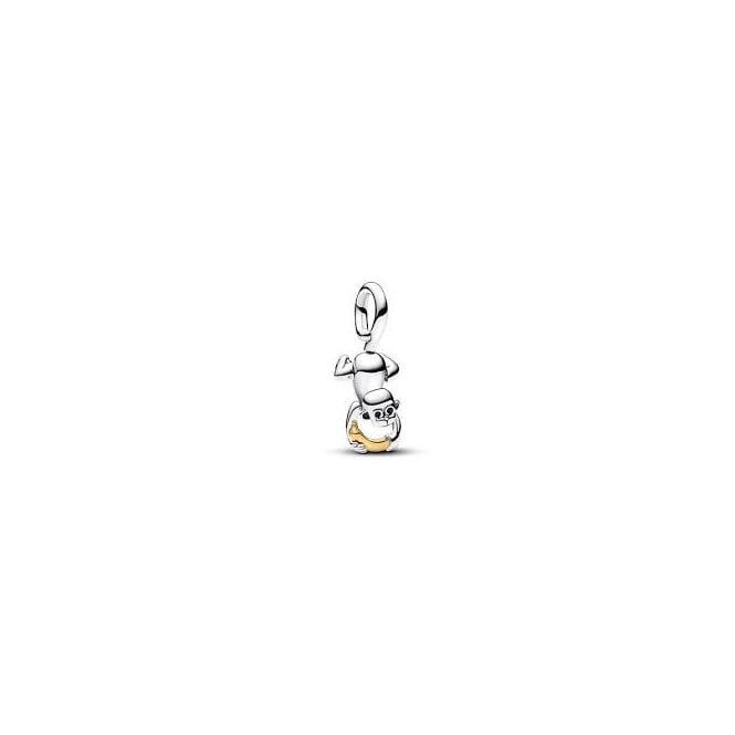 PANDORA Two Tone Movable Monkey Dangle Charm
