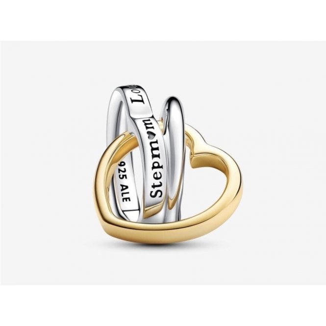 PANDORA Two-tone Stepmum Entwined Hearts