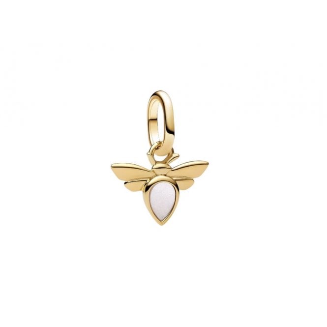 PANDORA White Bee Mini Dangle Charm