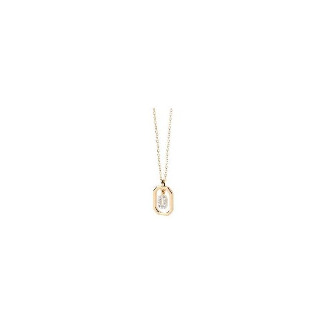 PDPAOLA Gold Plated Mini Letter O Necklace