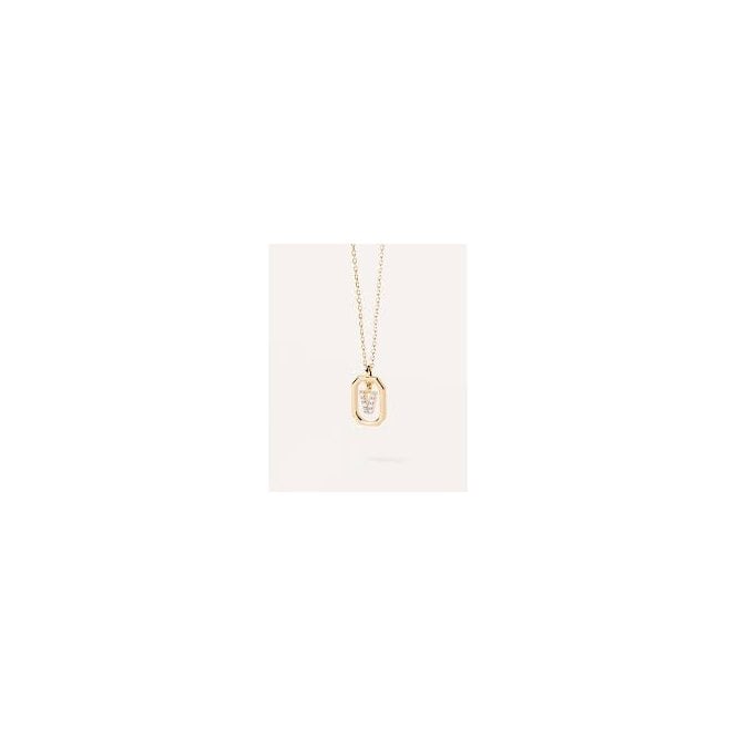 PDPAOLA Gold Plated Mini Letter V Necklace