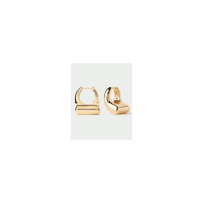 PDPAOLA Ibiza Gold Plated Hoop Earrings
