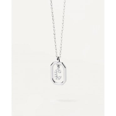 Silver Mini Letter C Necklace