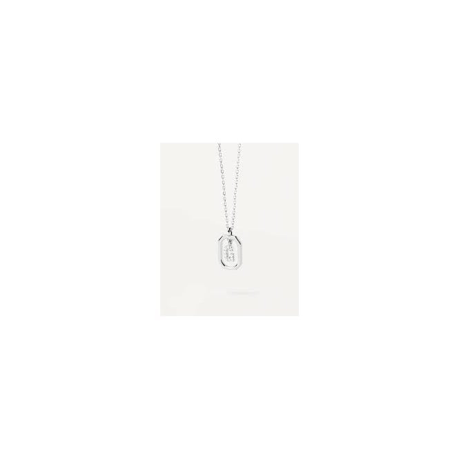 PDPAOLA Silver Mini Letter G Necklace