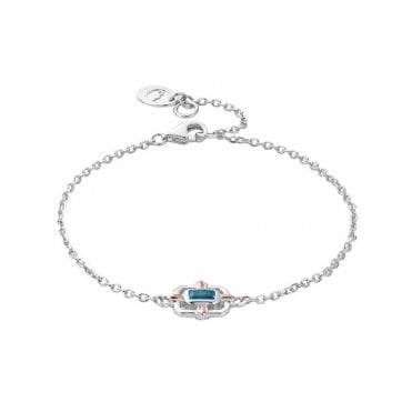 Royal Clogau® Silver Gateways Bracelet with Swiss Blue Topaz