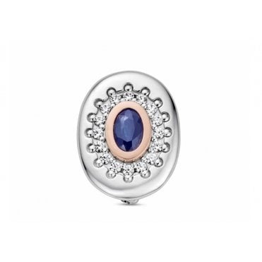Royal Clogau® Sterling Silver Diana Brooch with Sapphire & Swarovski® Zirconia