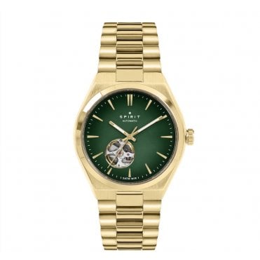 Spirit Automatic Green and Gold Tone Bracelet Watch