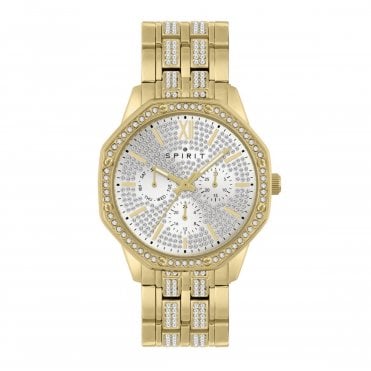 Spirit Gold Plated Stone Set Bracelet Watch