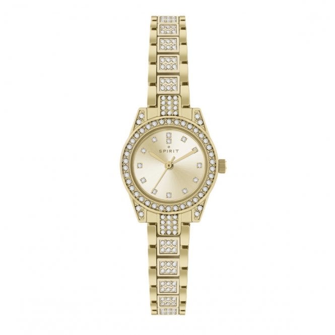 SPIRIT Gold Plated Stone Set Bracelet Watch