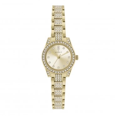 Spirit Gold Plated Stone Set Bracelet Watch
