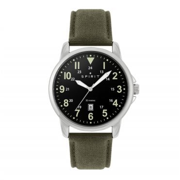 Spirit Khaki Canvas Strap Watch