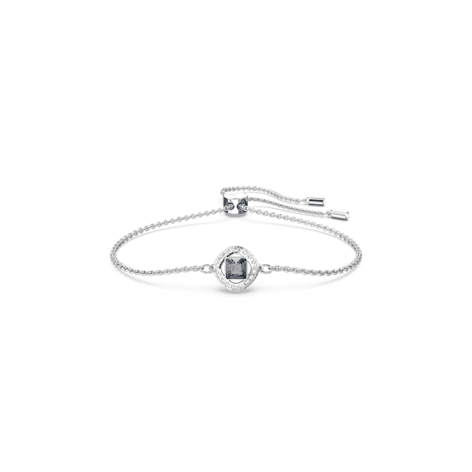 SWAROVSKI Angelic bracelet, Square cut, Blue, Rhodium plated
