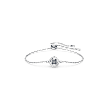 Angelic bracelet, Square cut, Blue, Rhodium plated