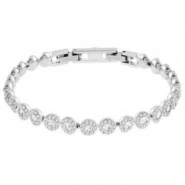 Angelic Bracelet, White, Rhodium plated
