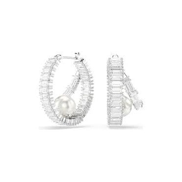 Ariana Grande x Crystal Pearl Hoop Earrings
