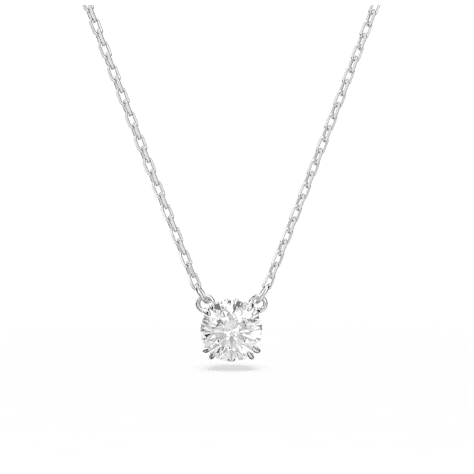SWAROVSKI Constella pendant, Round cut, White, Rhodium plated