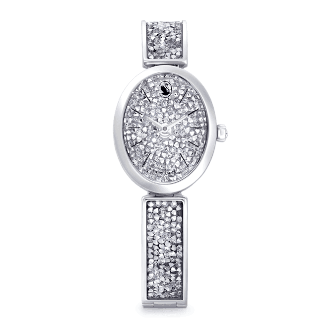 SWAROVSKI Crystal Rock Silver Stainless Steel Oval Watch