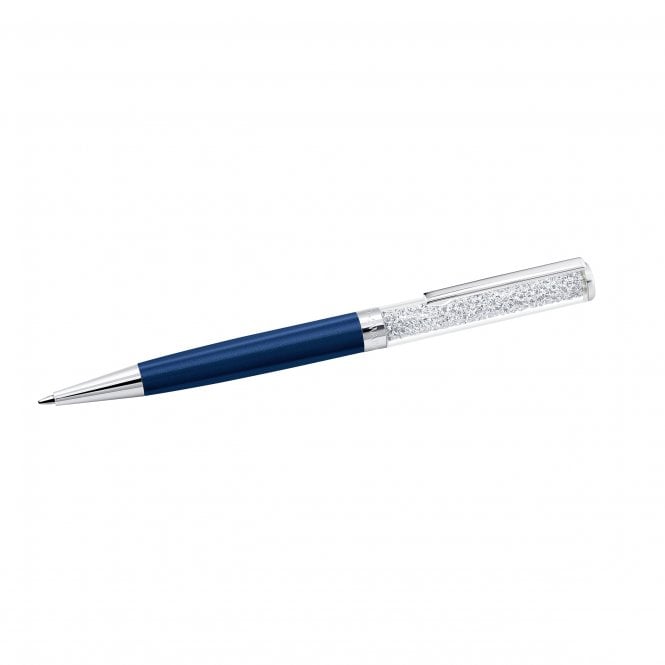 SWAROVSKI Crystalline ballpoint pen, Blue, Chrome plated
