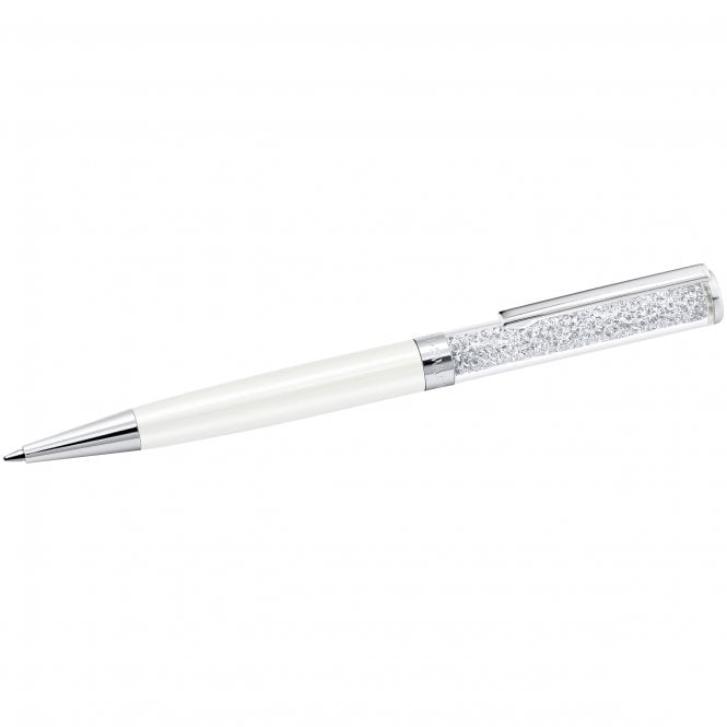 SWAROVSKI Crystalline ballpoint pen, White, Chrome plated