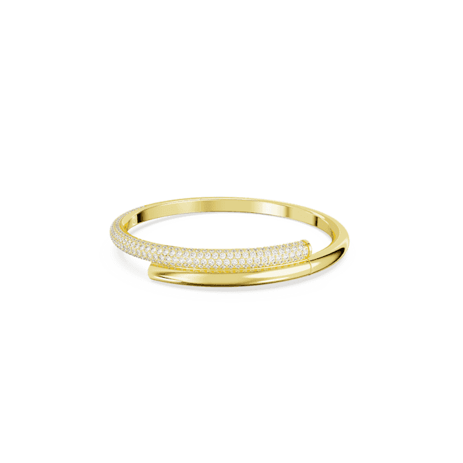 SWAROVSKI Dextera White Gold Tone Plated Magnetic Closure Bangle
